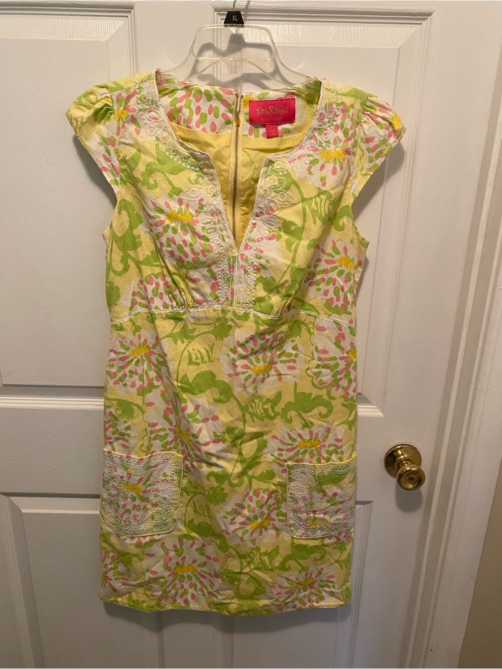 Lilly Pulitzer Jubilee size 8 Yellow, Green & Pink Floral Shift Dress
